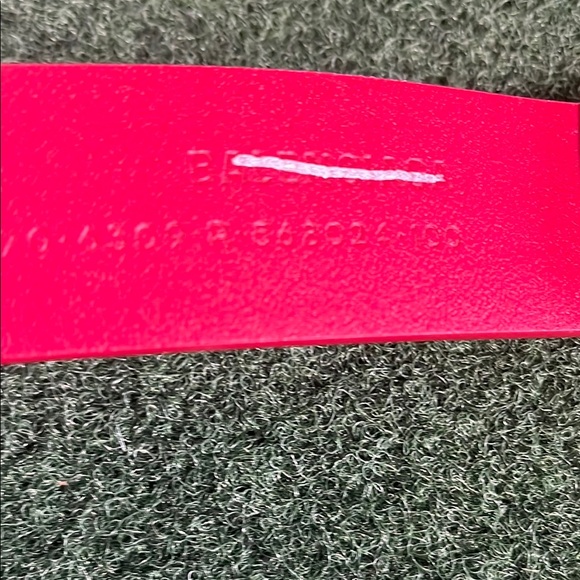 Balenciaga Red Belt with Gold Buckle - Picture 10 of 10